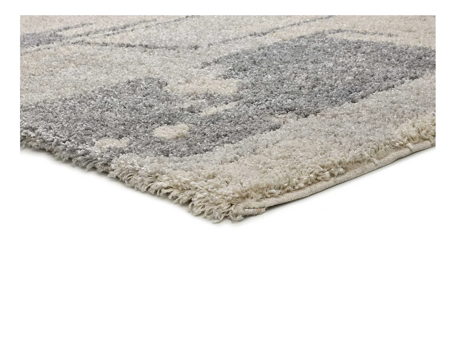 Tapis intérieur - shaggy abstrait - argent - 160 x 230 cm - HELIA