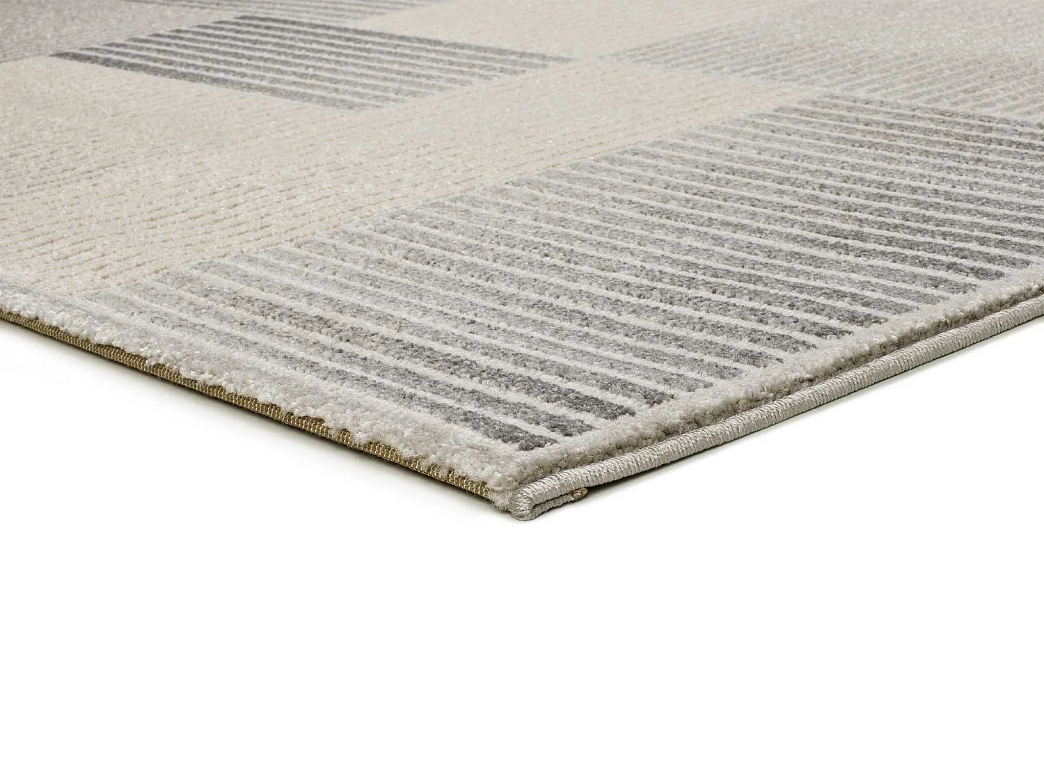 Alfombra interior  - geométrico con relieve - gris - 133 x 190 cm - BARESA