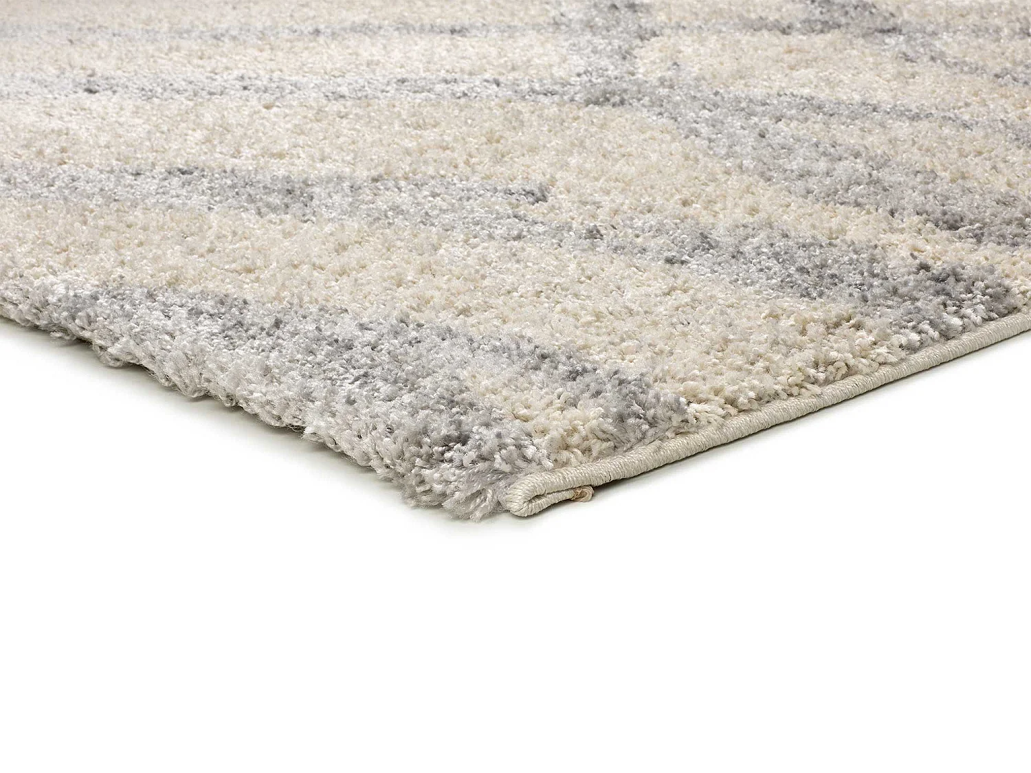 Tapis intérieur - shaggy scandinave - argent - 160 x 230 cm - HELIA