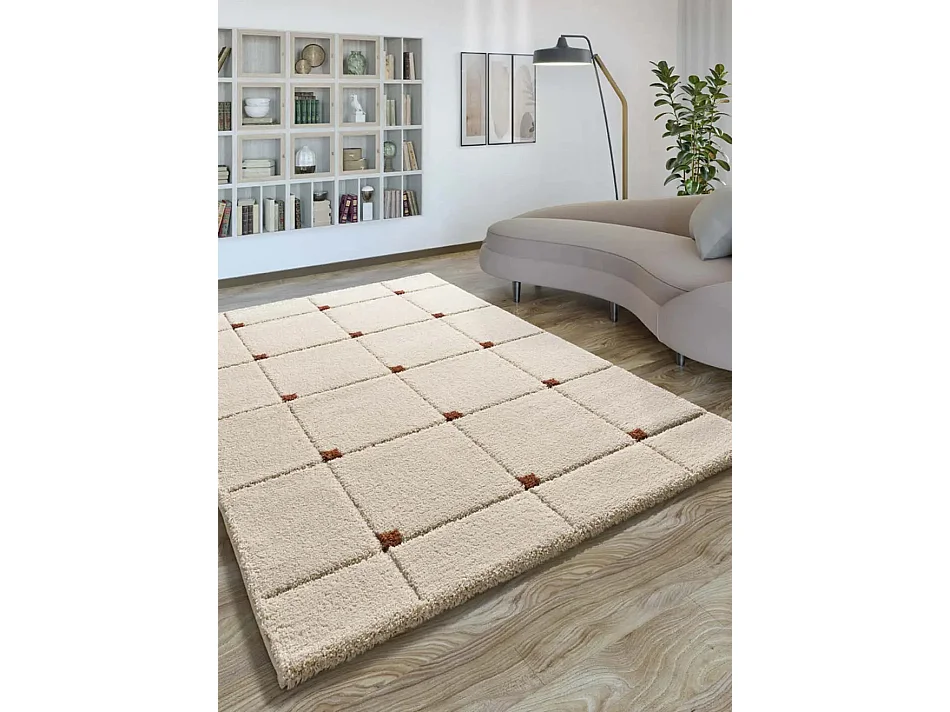 Tappeto interno - shaggy geometrico - caldera - 80 x 150 cm - BRENDA