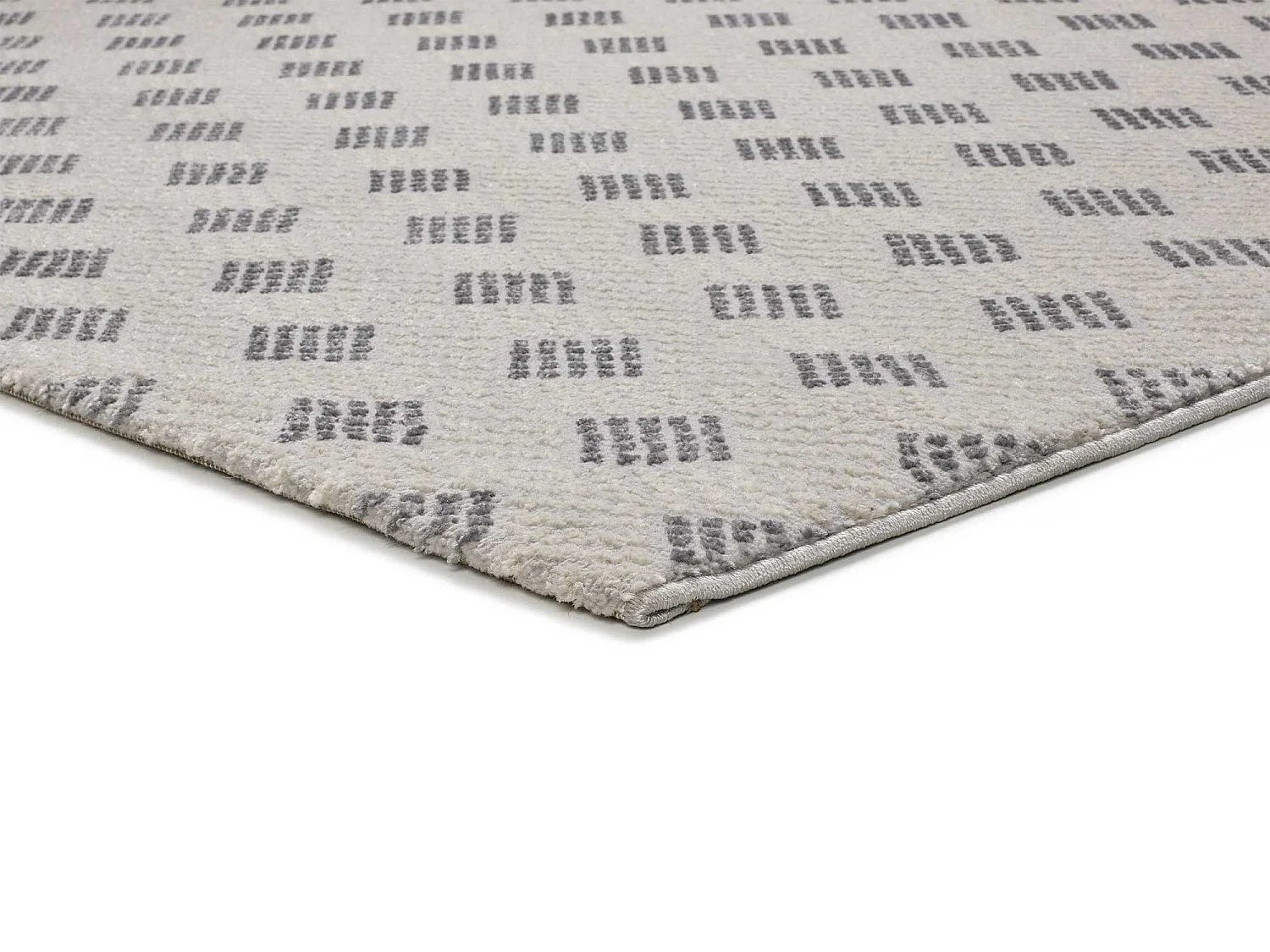 Tapis intérieur - géométrique avec relief - argent - 133 x 190 cm - BARESA