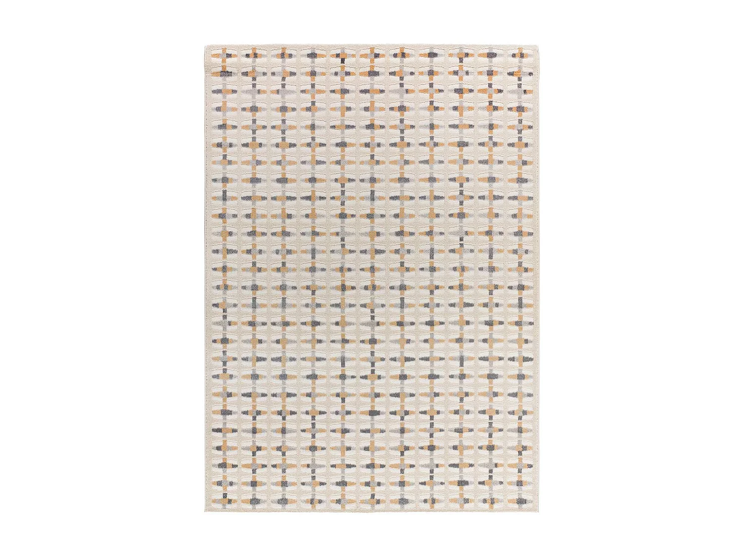 Kurzflorteppich - geometrisch mit Relief - mehrfarbig - 80x150 cm - BARESA