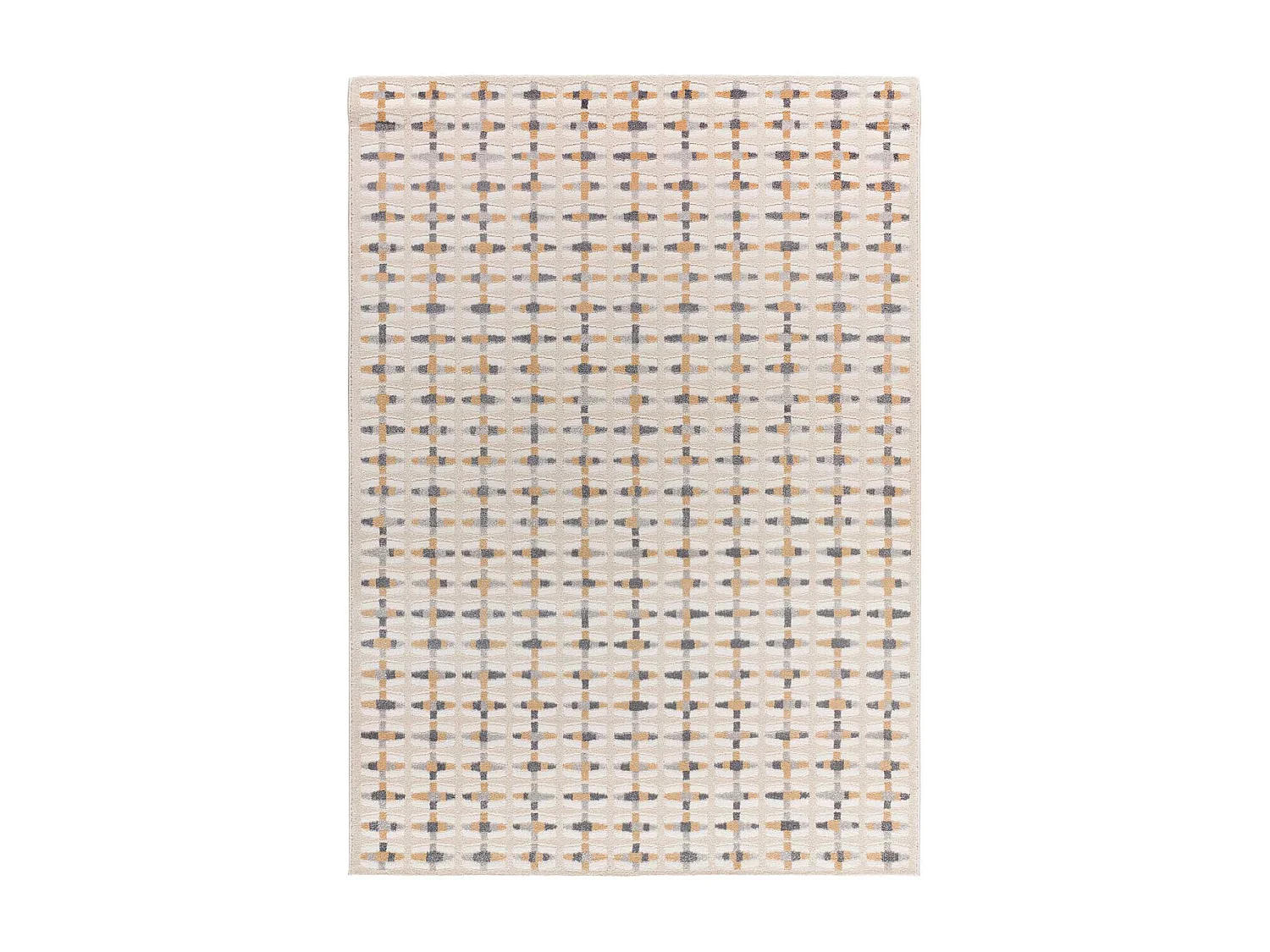 Kurzflorteppich - geometrisch mit Relief - mehrfarbig - 80x150 cm - BARESA