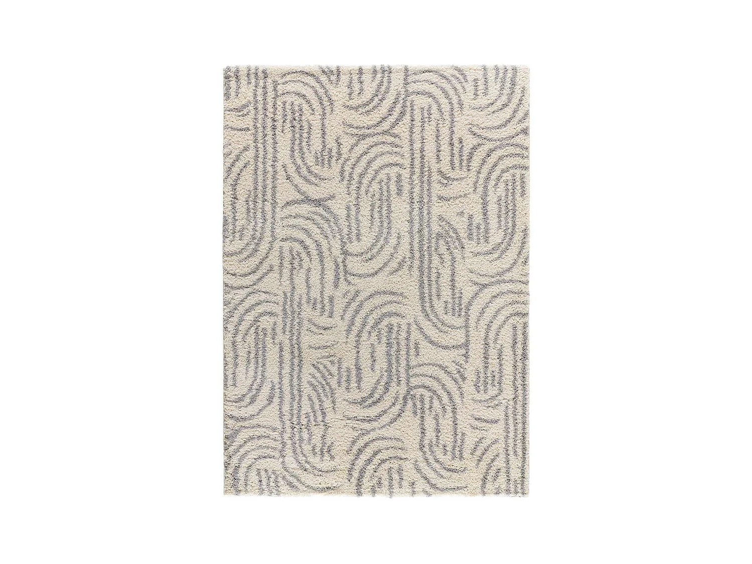 Tapis intérieur - shaggy scandinave - argent - 80 x 150 cm - HELIA