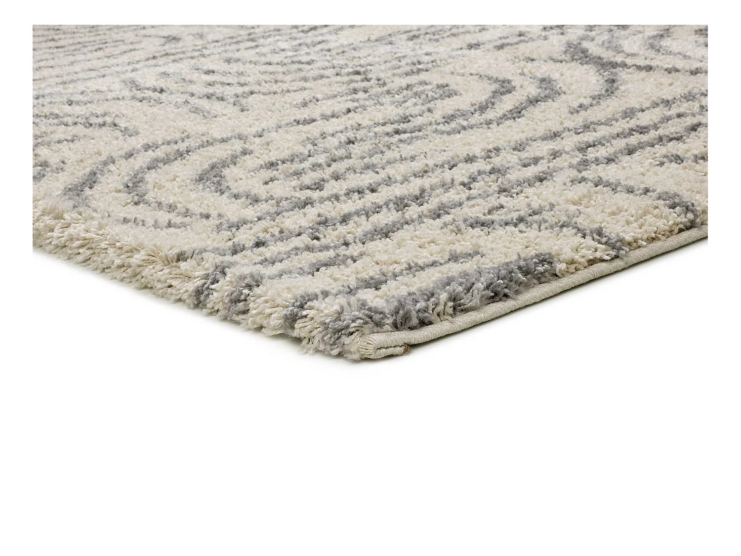 Tapis intérieur - shaggy scandinave - argent - 80 x 150 cm - HELIA