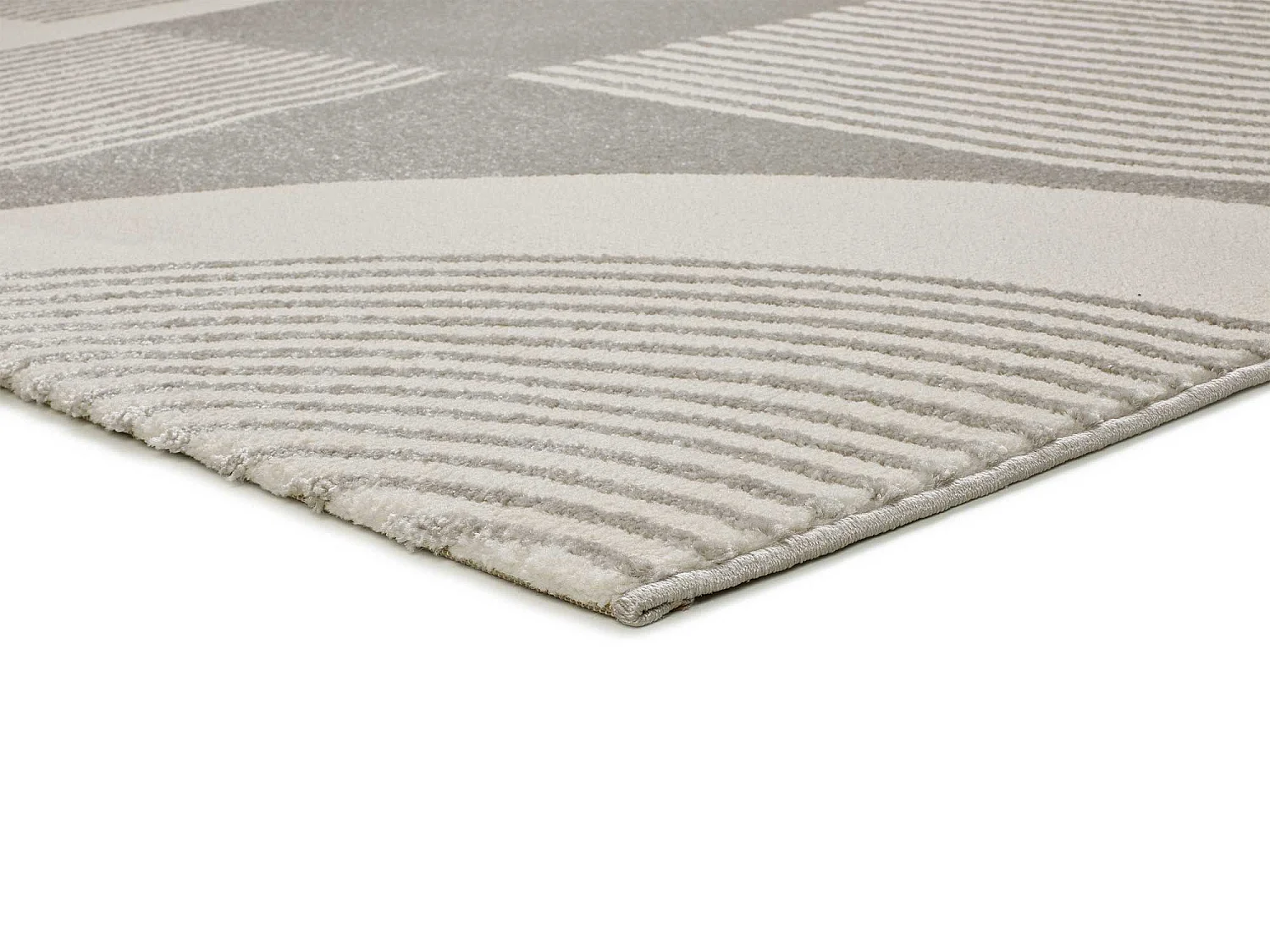 Alfombra interior  - geométrico con relieve - plata - 80 x 150 cm - FLORA