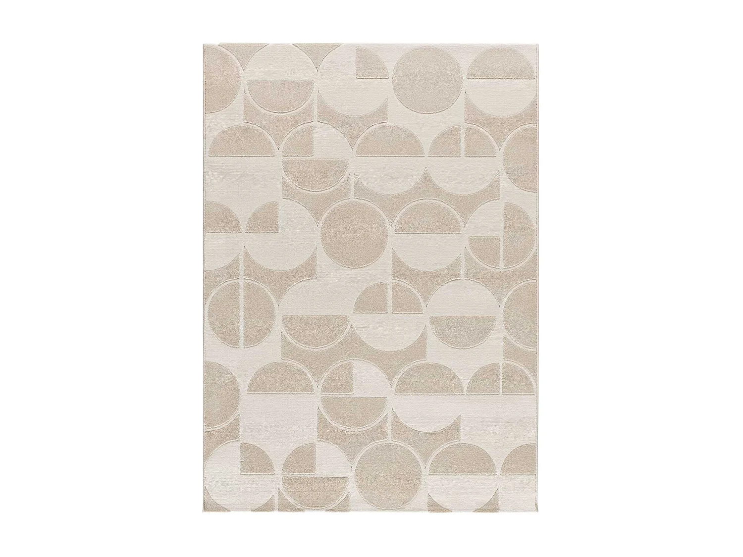 Alfombra interior  - geométrico con relieve - blanco - 160 x 230 cm - FLORA