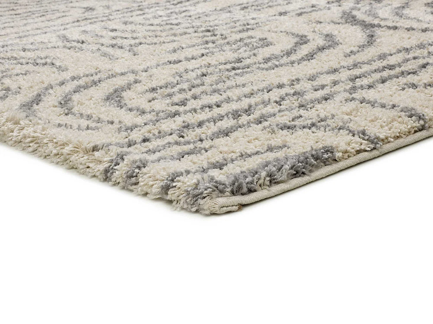 Tapis intérieur - shaggy scandinave - argent - 160 x 230 cm - HELIA