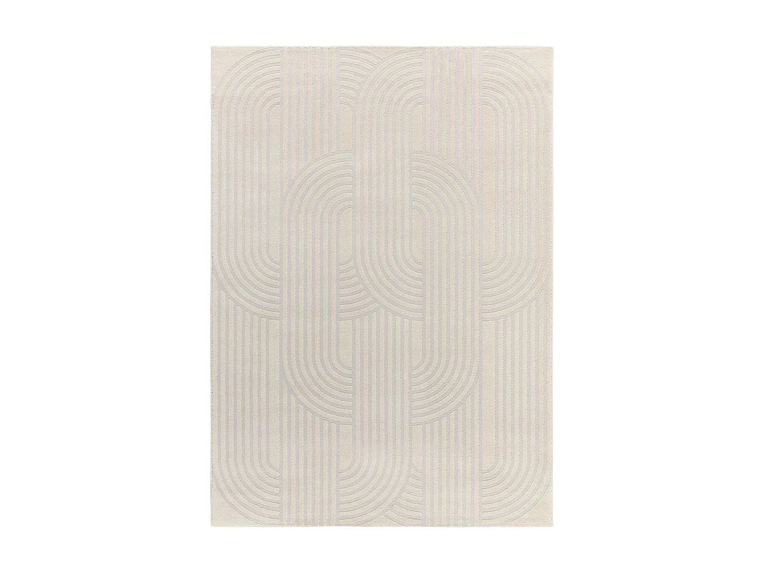 Alfombra interior  - geométrico con relieve - plata - 133 x 190 cm - BARESA