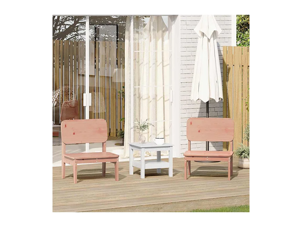Chaises de jardin lot de 2 60x52,5x72 cm bois massif de douglas
