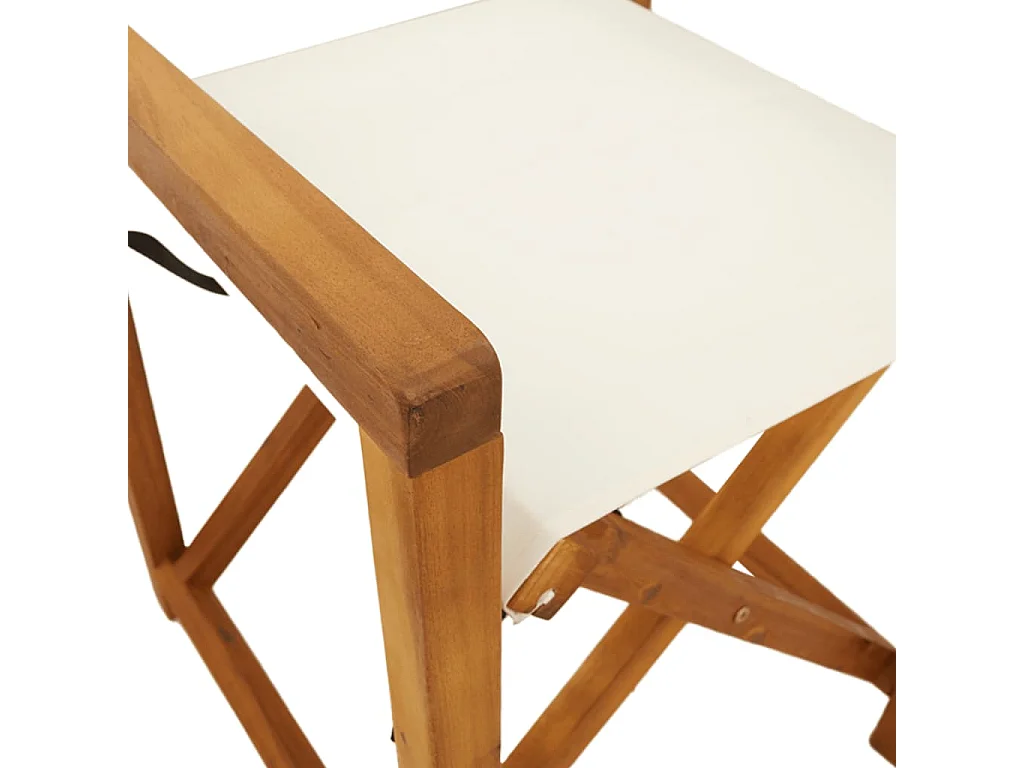 Chaises de jardin pliables lot de 6 blanc crème tissu