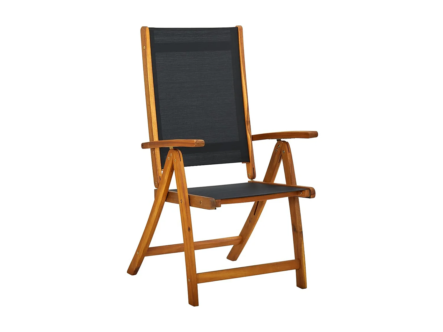 Chaises de jardin pliantes lot de 8 acacia massif et textilène