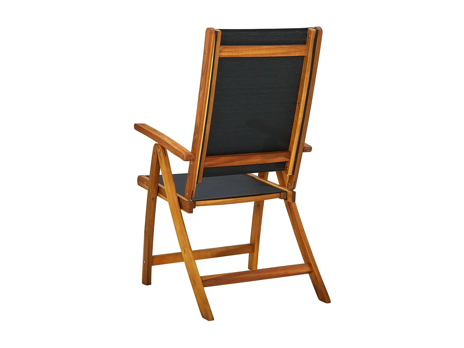 Chaises de jardin pliantes lot de 8 acacia massif et textilène