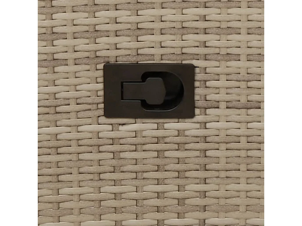 Chaise inclinable de jardin avec coussins beige résine tressée