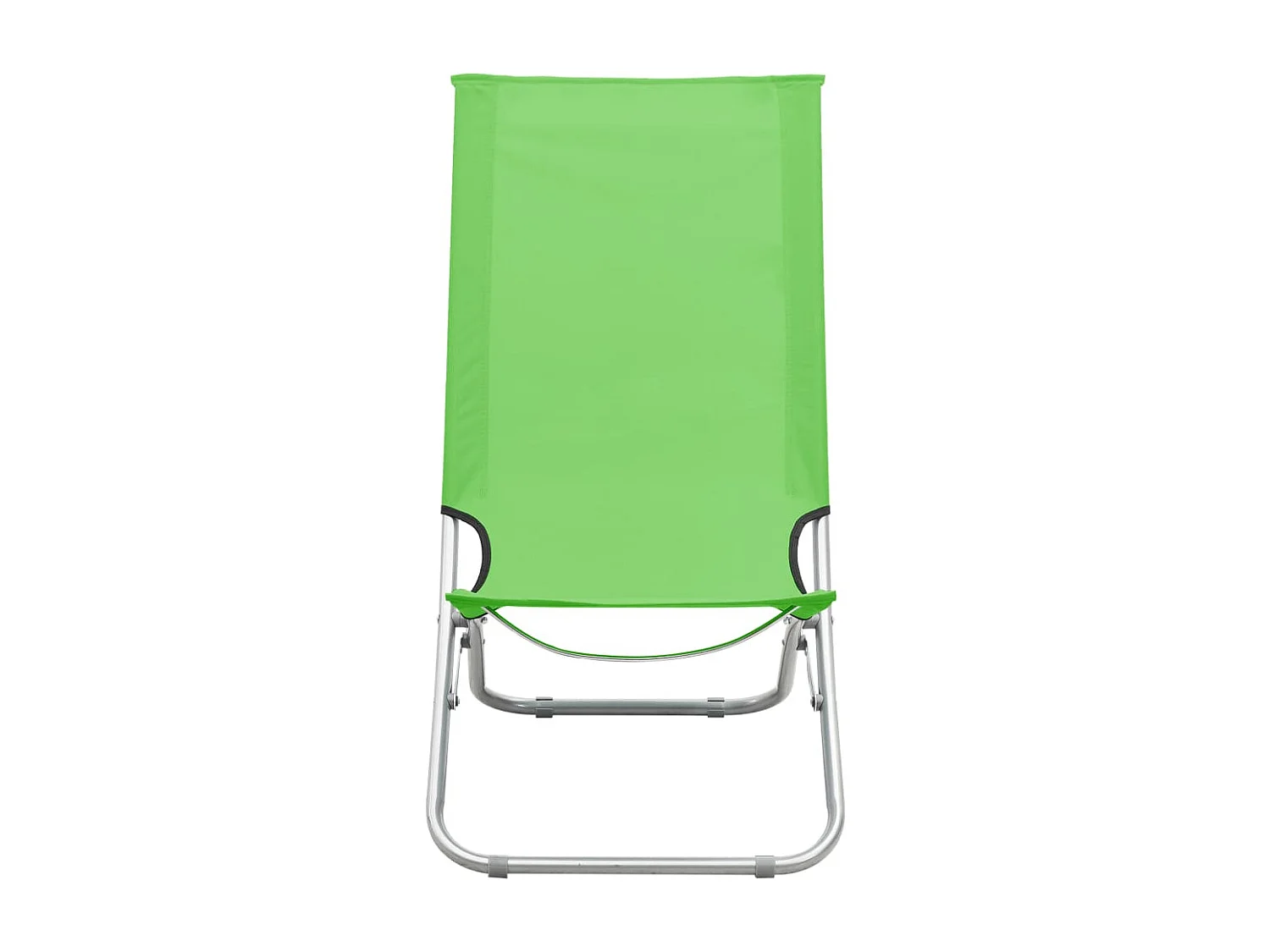 Chaises de plage pliables lot de 2 Vert Tissu