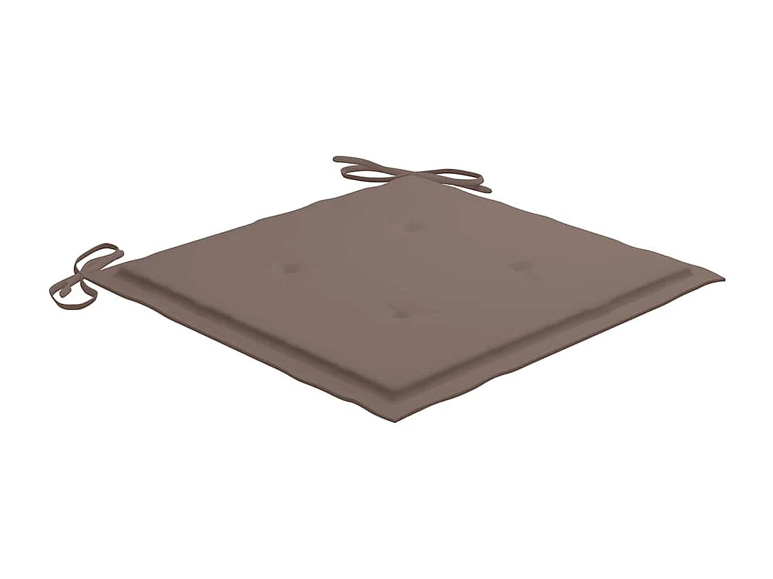 Conjunto de 8 cadeiras e almofadas de jardim em madeira de acácia maciça cinza