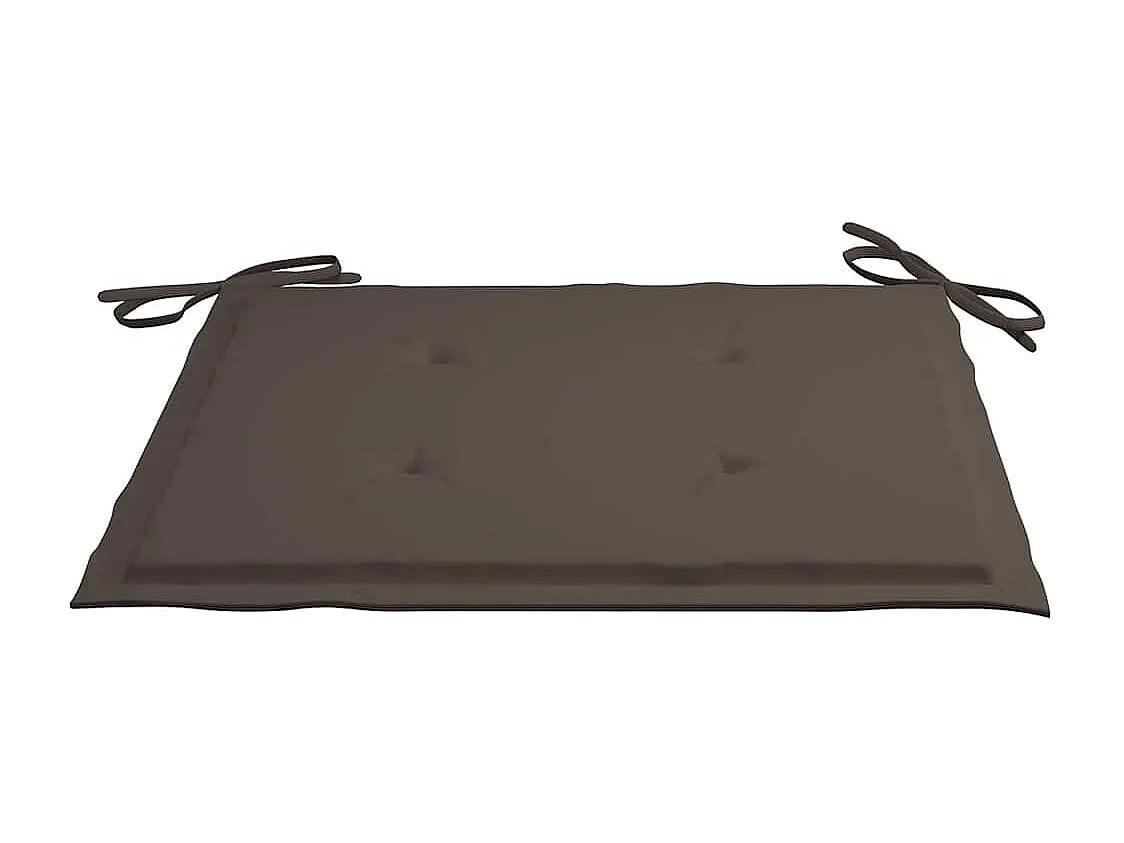 Chaises de jardin et coussins taupe lot de 8 Bois teck massif