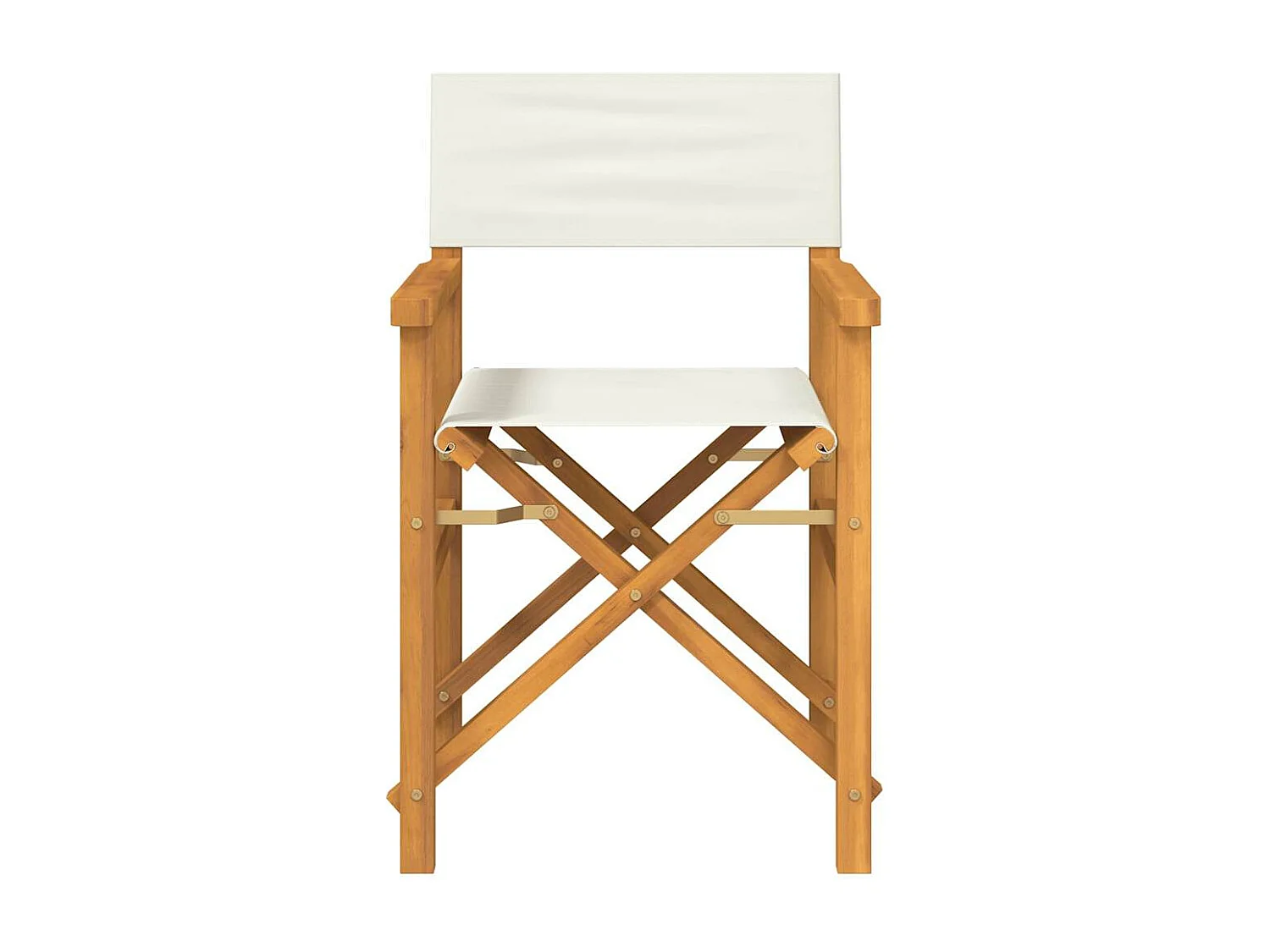 Chaise de metteur en scène pliante crème bois teck massif