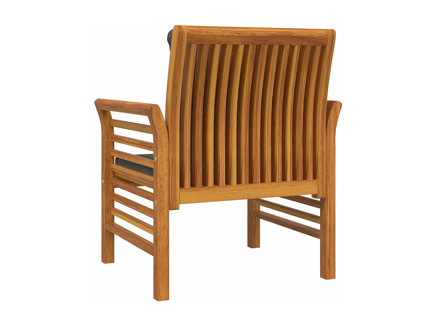 Chaises de canapé coussins gris foncé lot de 2 acacia massif