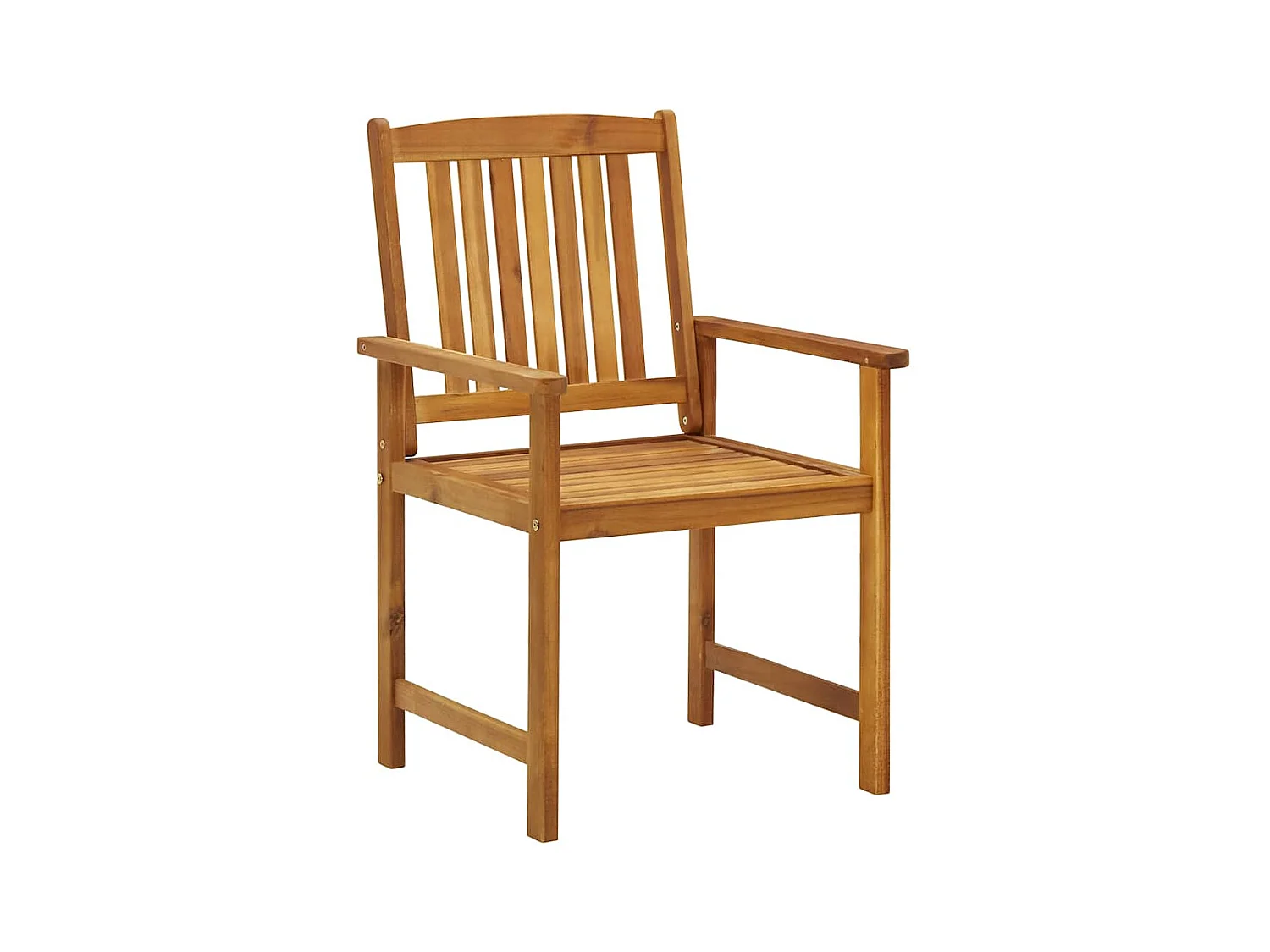 Set di 8 sedie da giardino con cuscini in legno massello di acacia