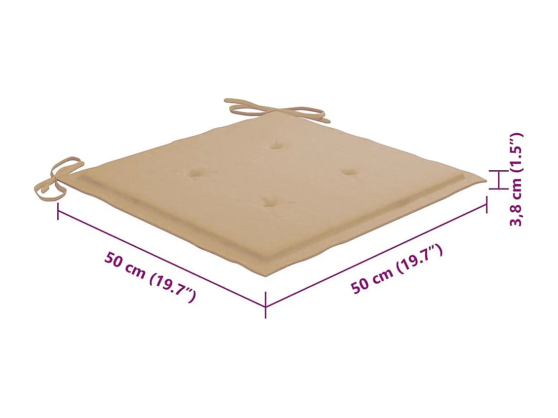 Gartenstühle mit Kissen 8er Set Massivholz Akazie