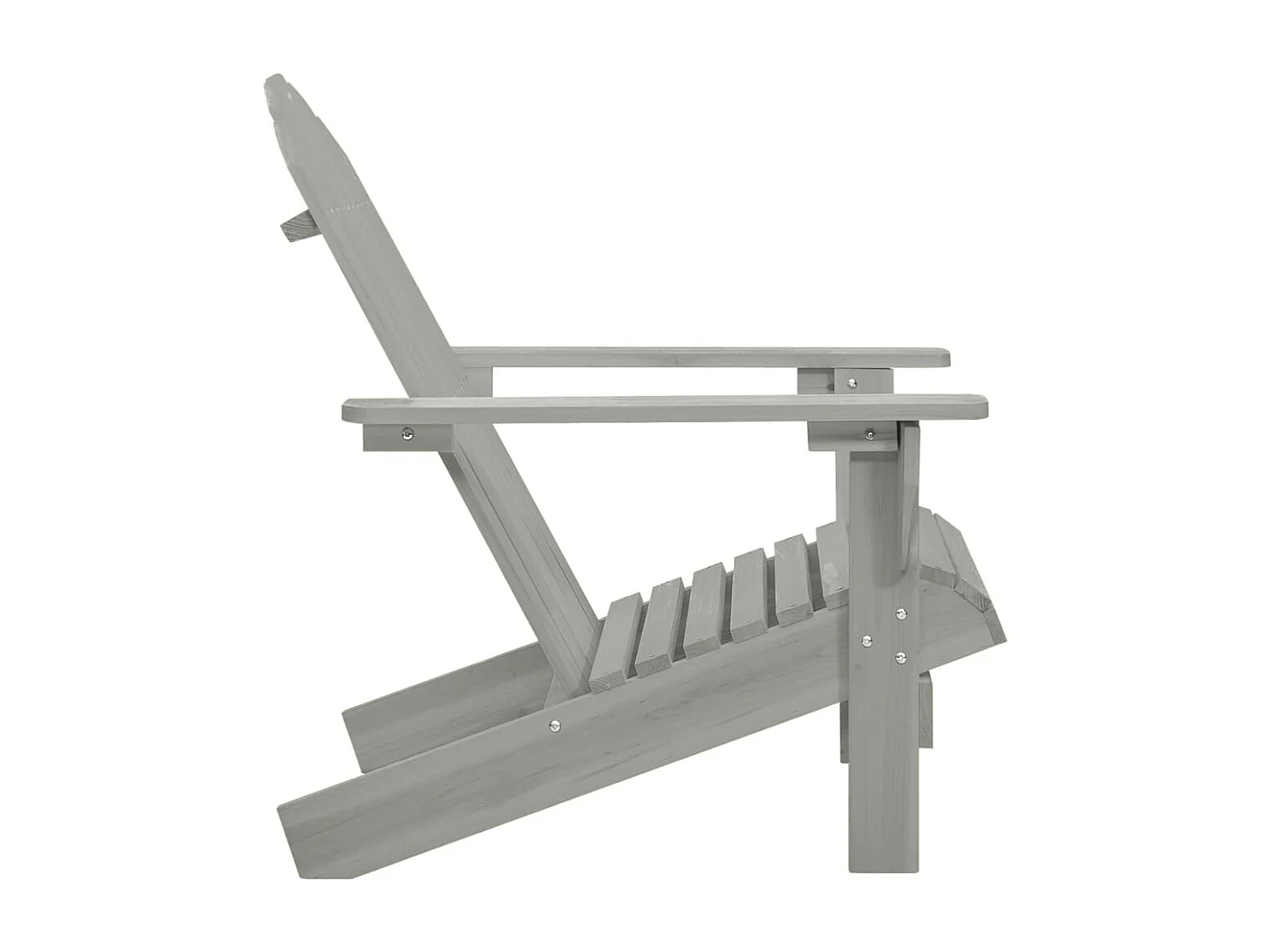 Cadeira de jardim de madeira cinza