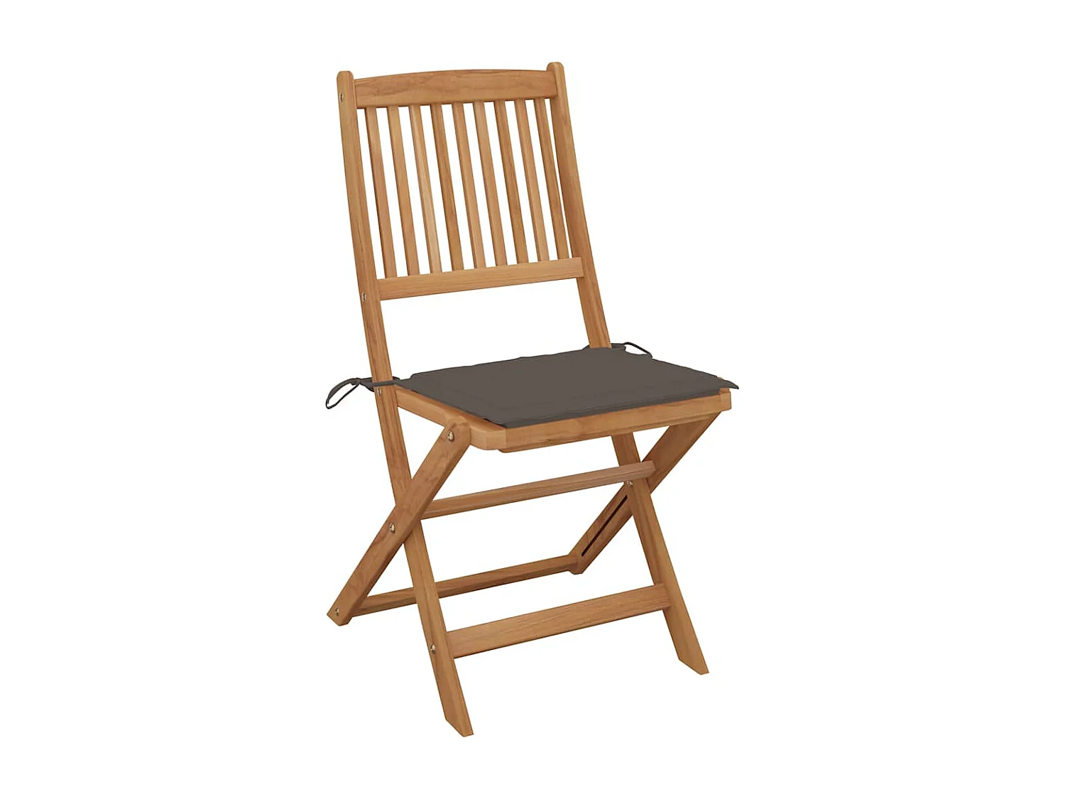 Chaises pliables de jardin lot de 6 avec coussins Bois d'acacia