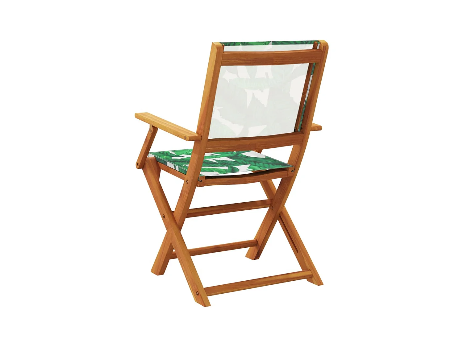 Chaises de jardin pliantes lot de 8 vert tissu et bois massif