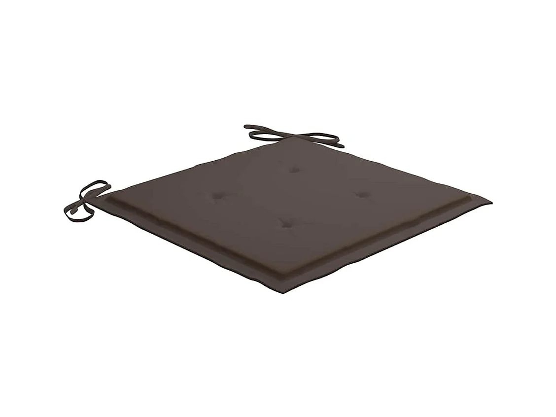 Tuinstoelen en taupe kussens set van 4 Massief teakhout