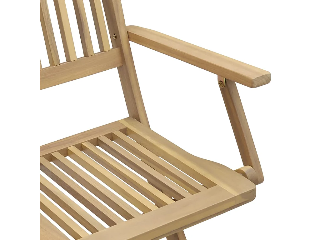Set di 6 sedie da giardino pieghevoli 54,5x58x90 cm in legno di acacia