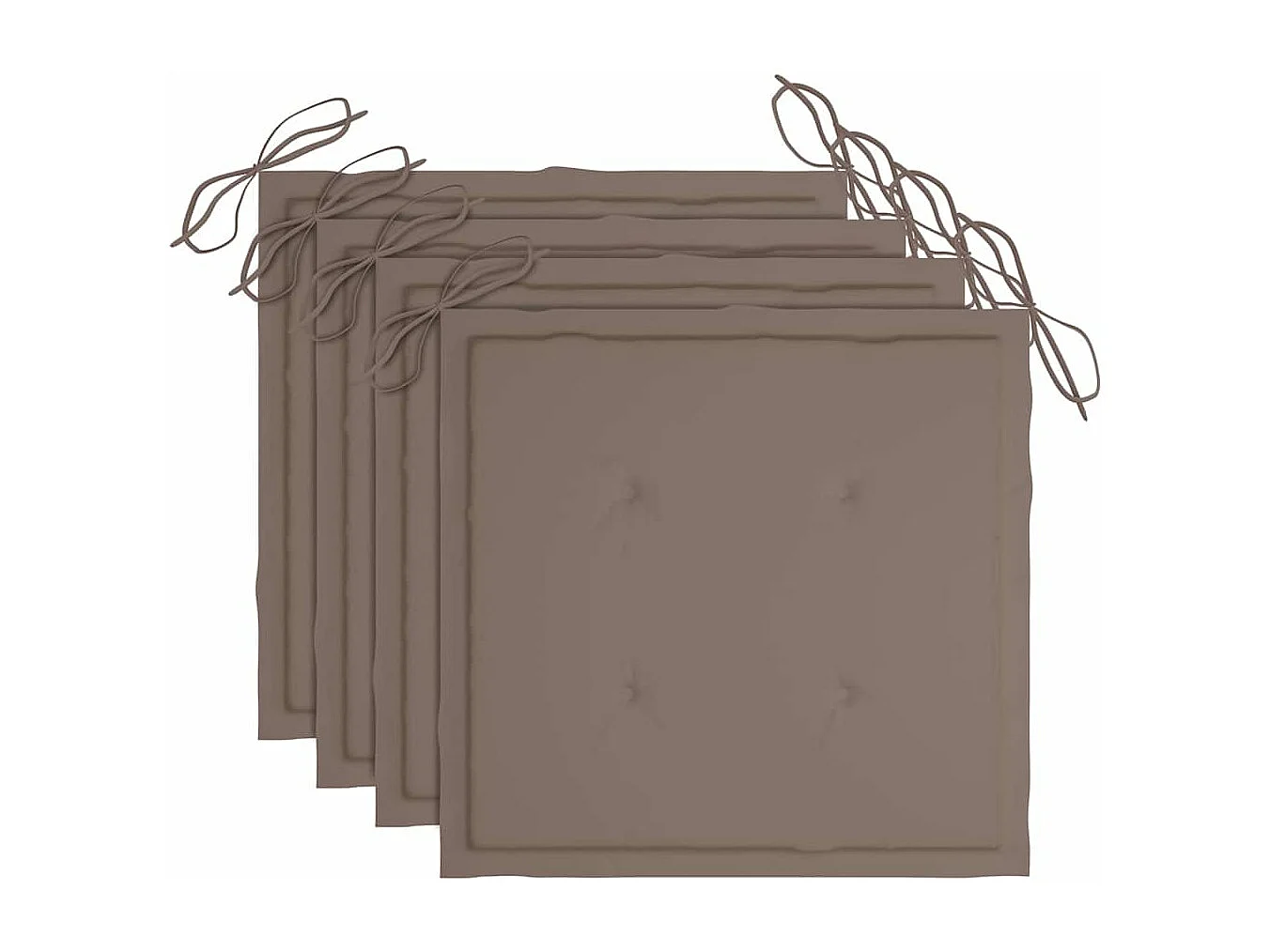 Chaises à manger d'extérieur lot de 4 et coussins Acacia massif