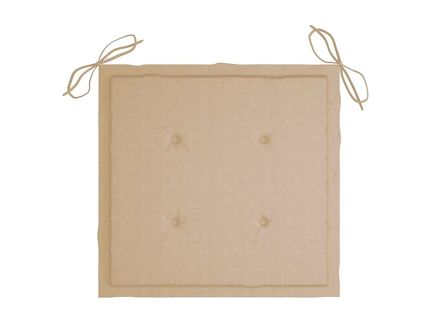 Gartenstühle und beige Kissen 8er Set Massivholz Teak