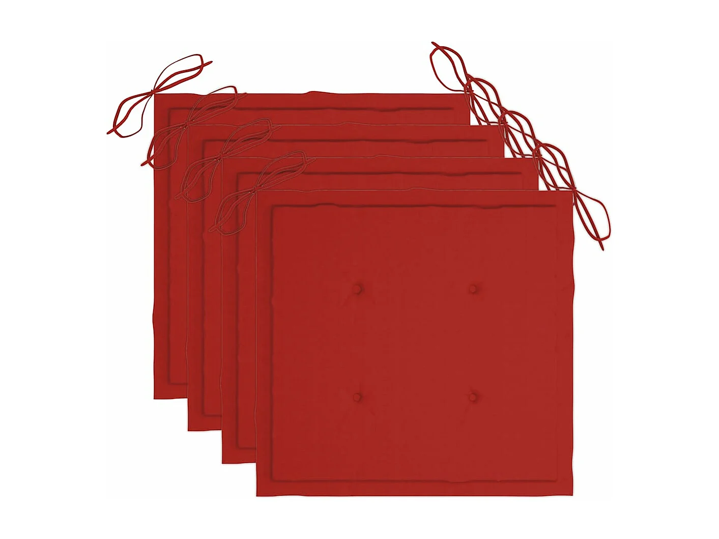 Conjunto de 3 cadeiras de jantar para área externa e almofadas de acácia maciça