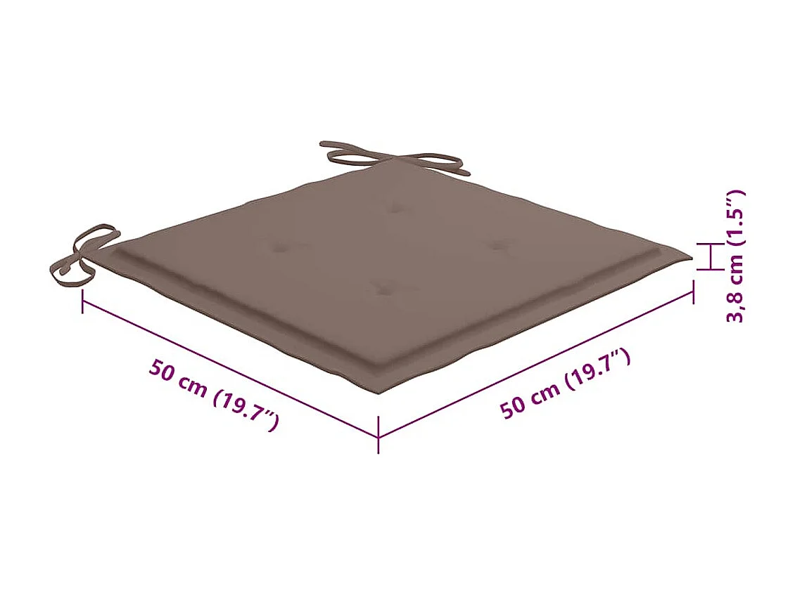 Gartenstühle mit Kissen 8er Set Massivholz Akazie