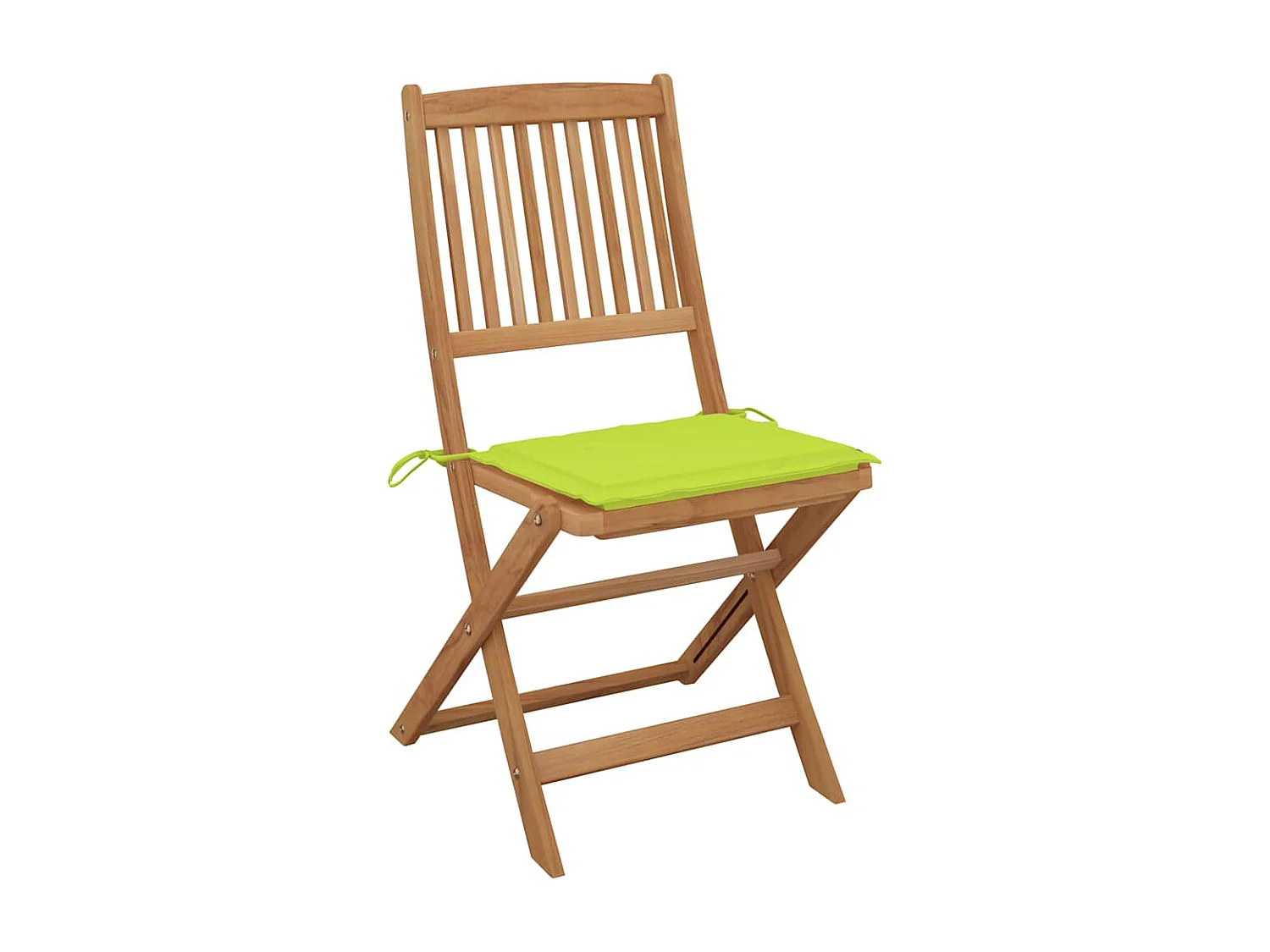 Chaises pliables de jardin lot de 4 avec coussins Bois d'acacia