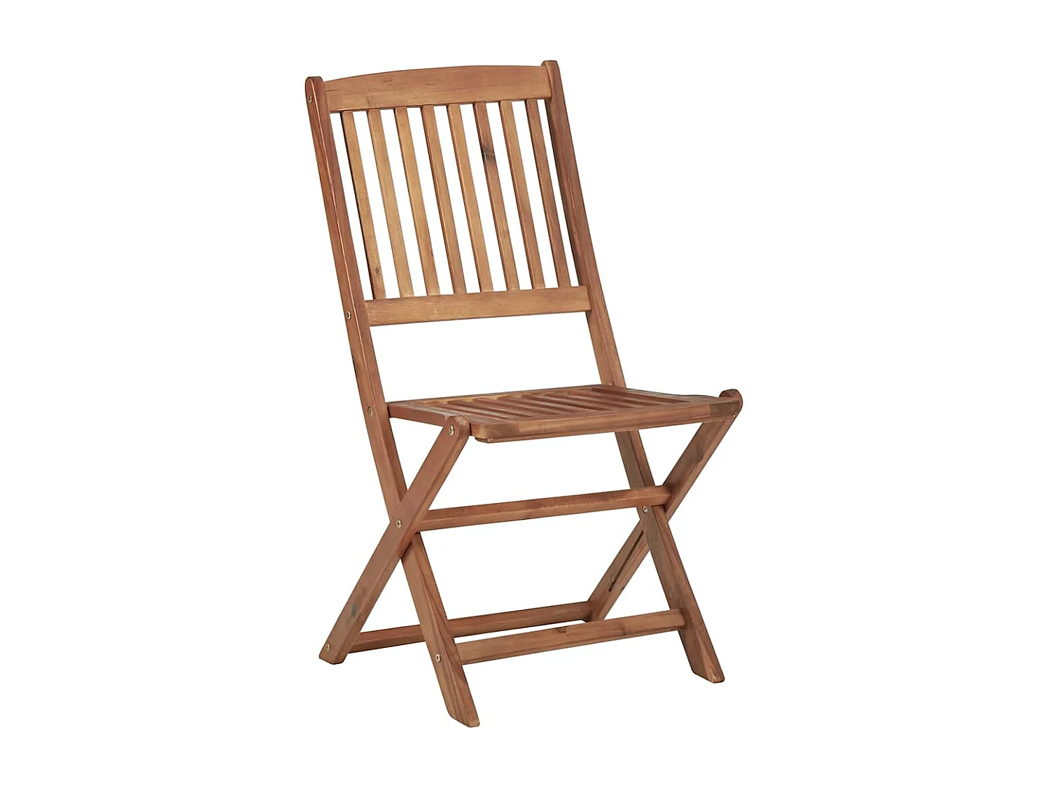 Chaises pliables de jardin lot de 4 avec coussins Bois d'acacia