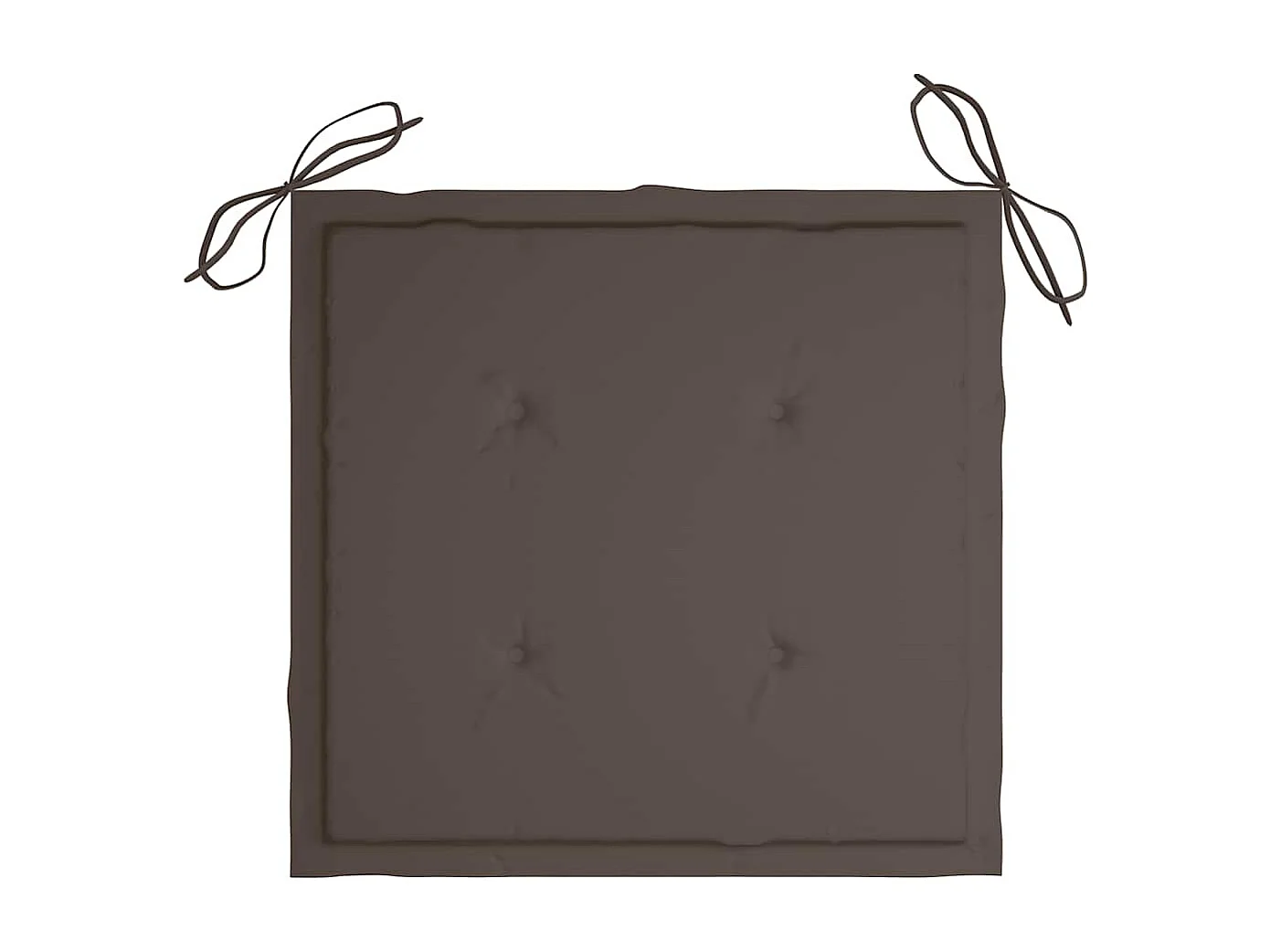 Cadeiras de jardim com almofadas taupe conjunto de 8 Madeira de teca maciça