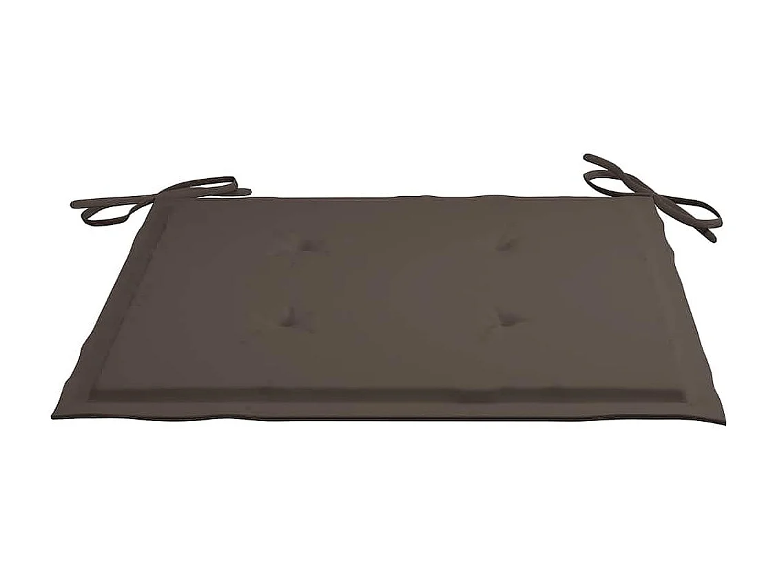 Chaises de jardin avec coussins taupe lot de 8 Bois teck massif