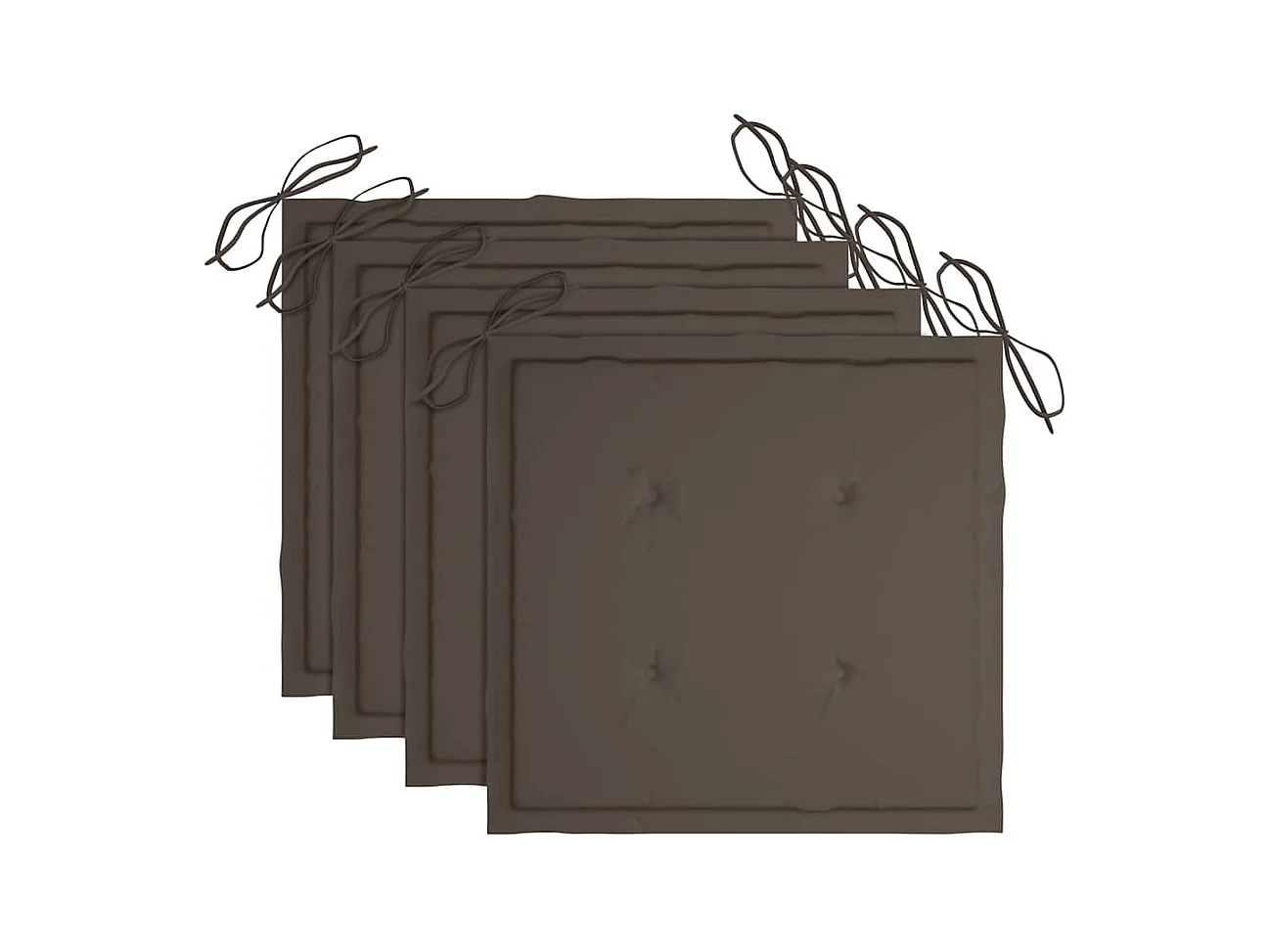 Tuinstoelen met taupe kussens set van 3 Massief teakhout