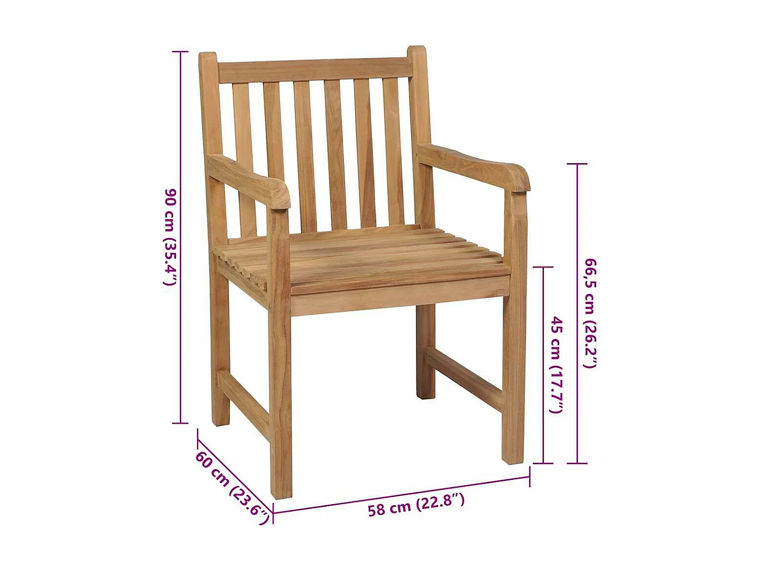 Chaises de jardin lot de 8 avec coussins anthracite Bois teck