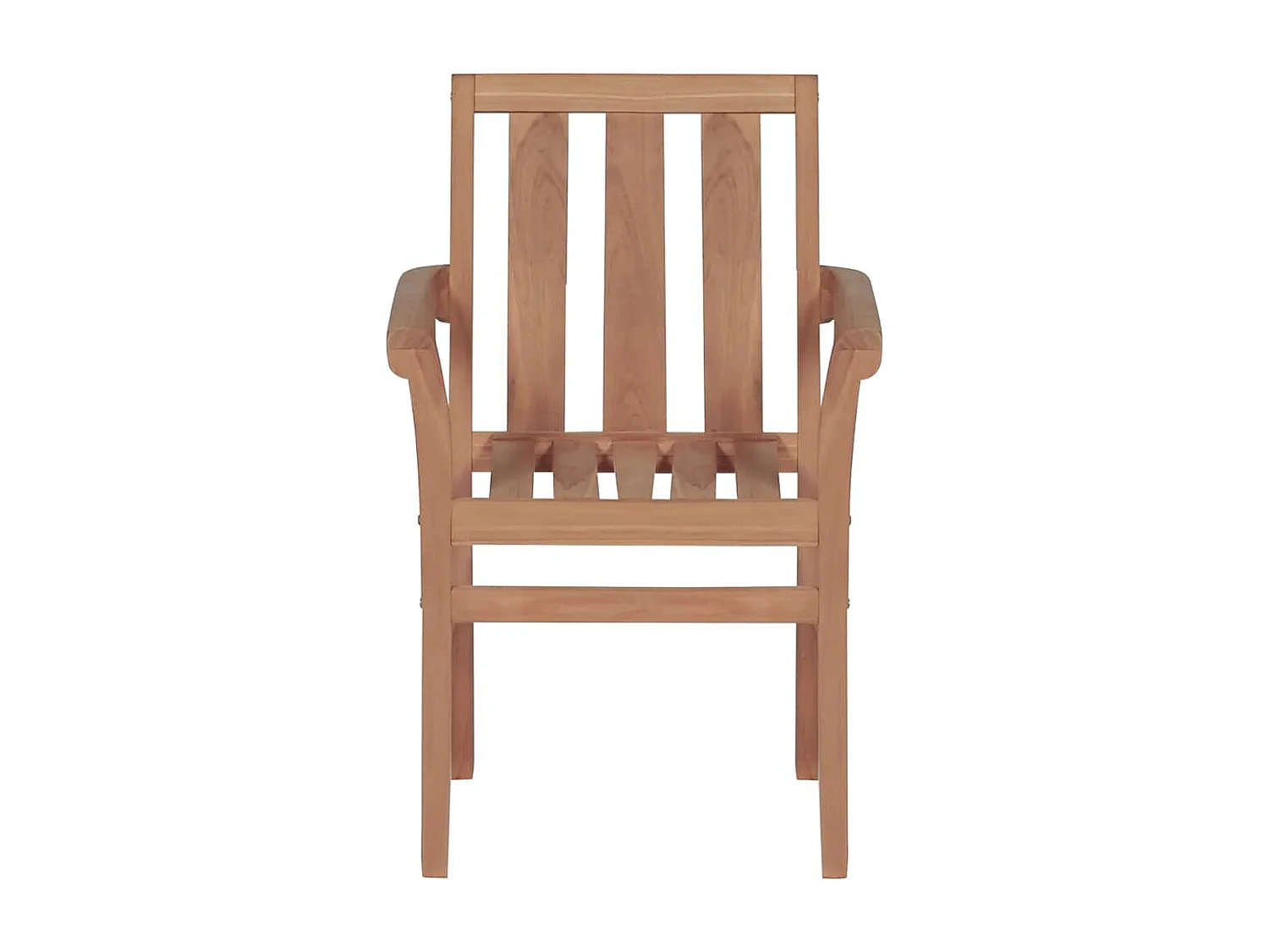 Cadeiras de jardim empilháveis com almofadas Conjunto de 6 cadeiras de teca maciça