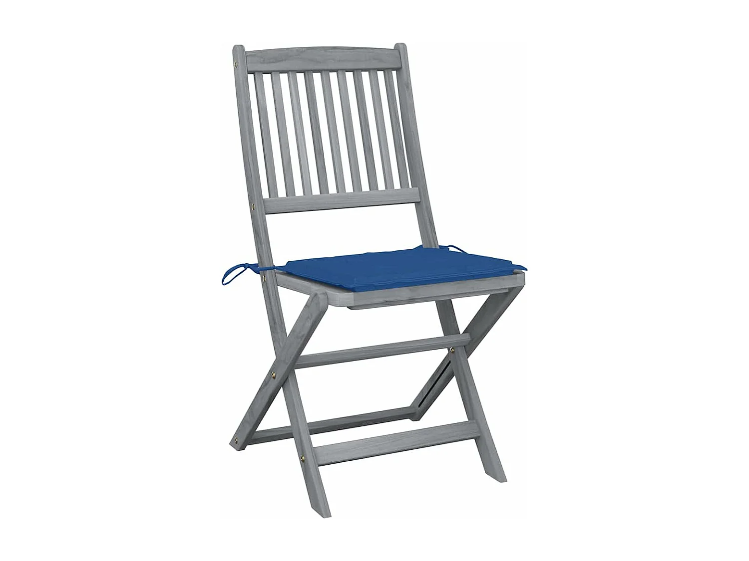 Chaises pliables d'extérieur lot de 4 et coussins Bois d'acacia