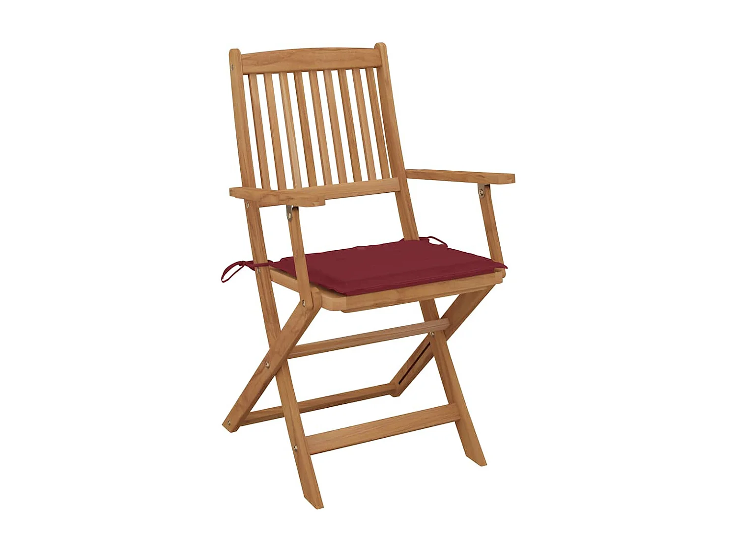 Chaises pliables de jardin lot de 4 avec coussins Bois d'acacia