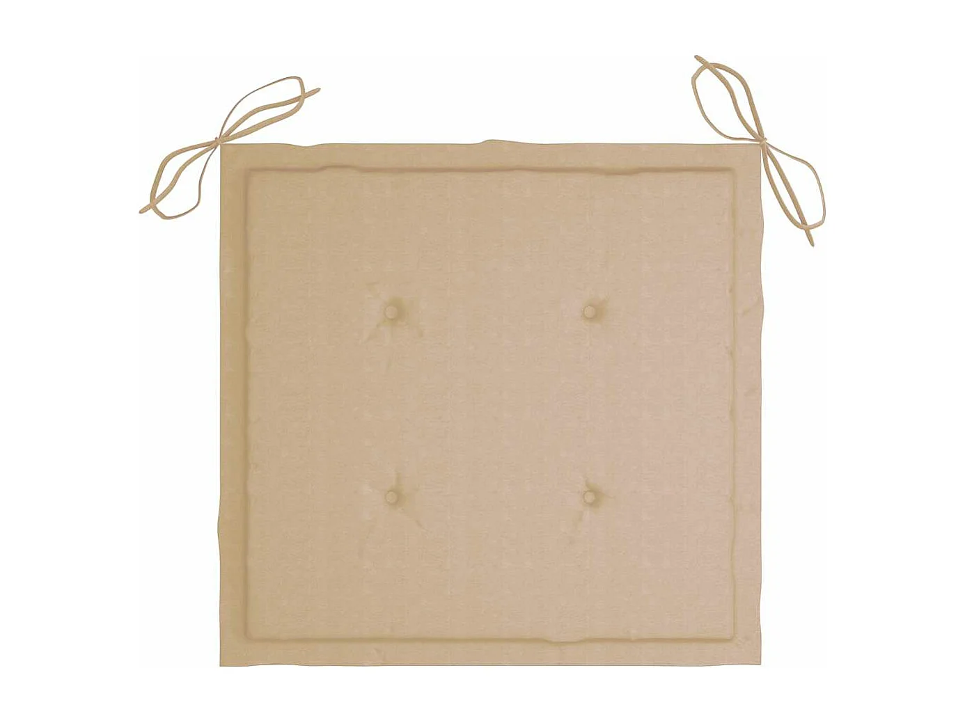 Chaises de jardin et coussins beige lot de 4 Bois teck massif