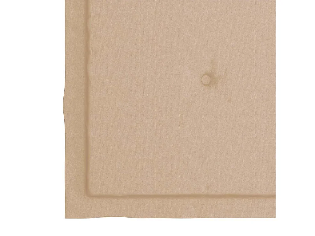 Chaises de jardin et coussins beige lot de 4 Bois teck massif