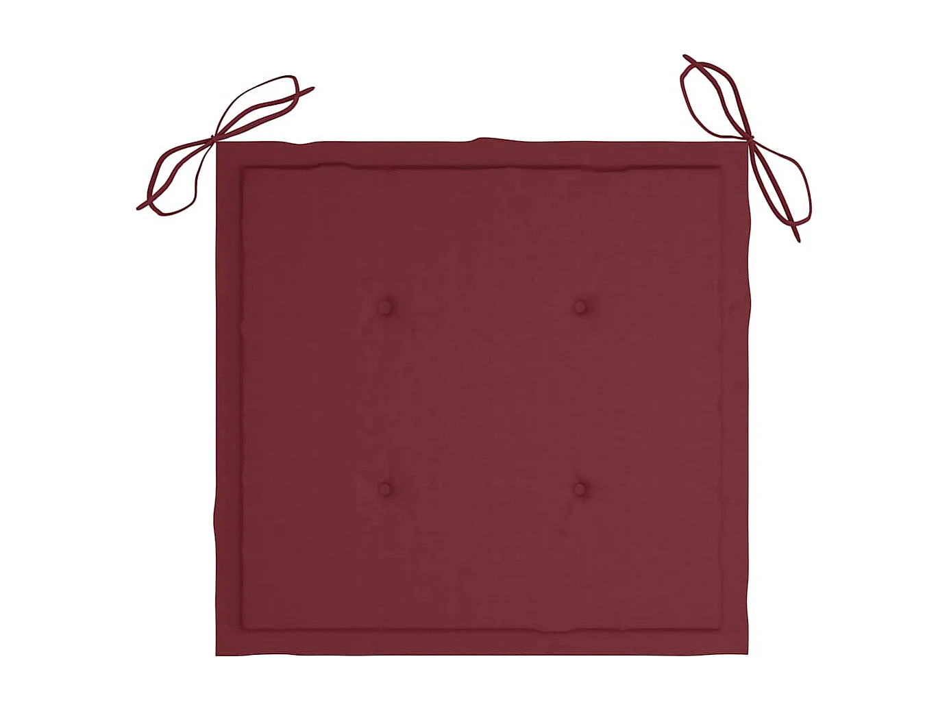 Cadeiras de jardim bordô vermelho almofadas conjunto de 6 teca maciça