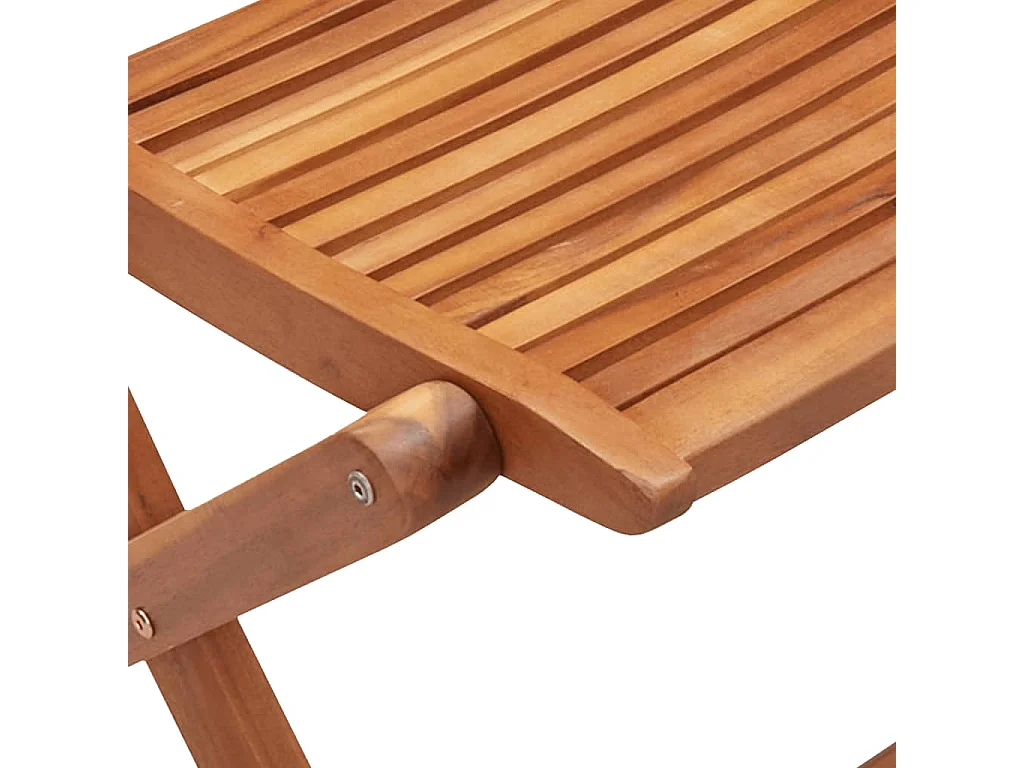 Set di 4 sedie pieghevoli da giardino in legno massello di acacia grigio