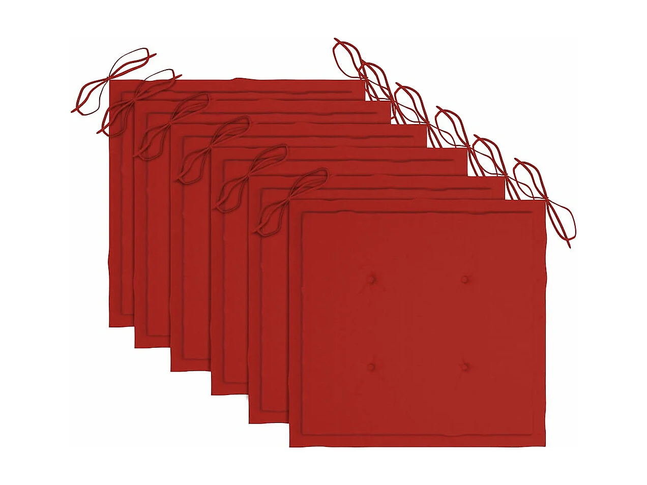 Chaises pliables de jardin lot de 6 avec coussins Bois d'acacia