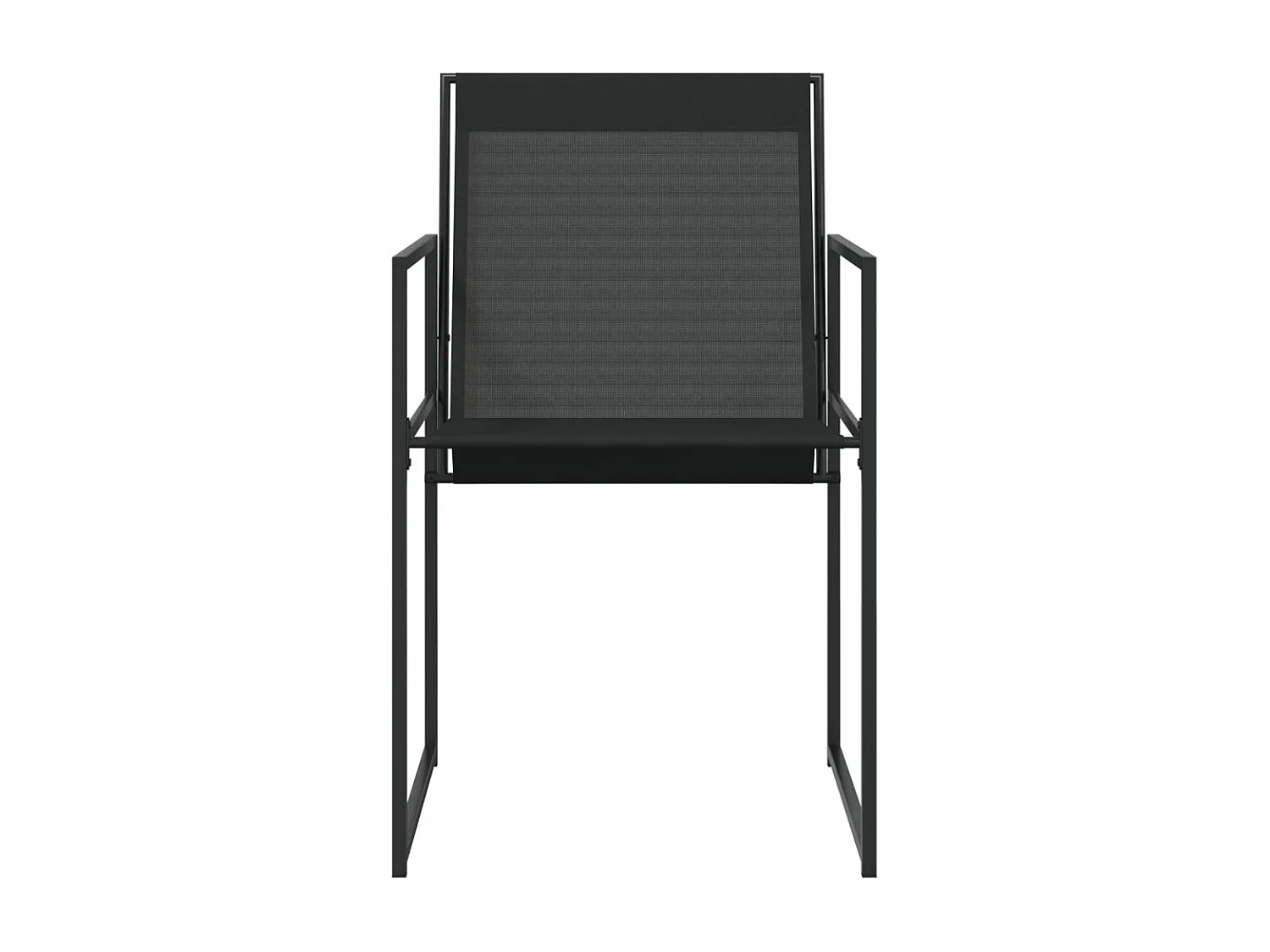 Chaises de jardin 4 pcs noir acier et textilène