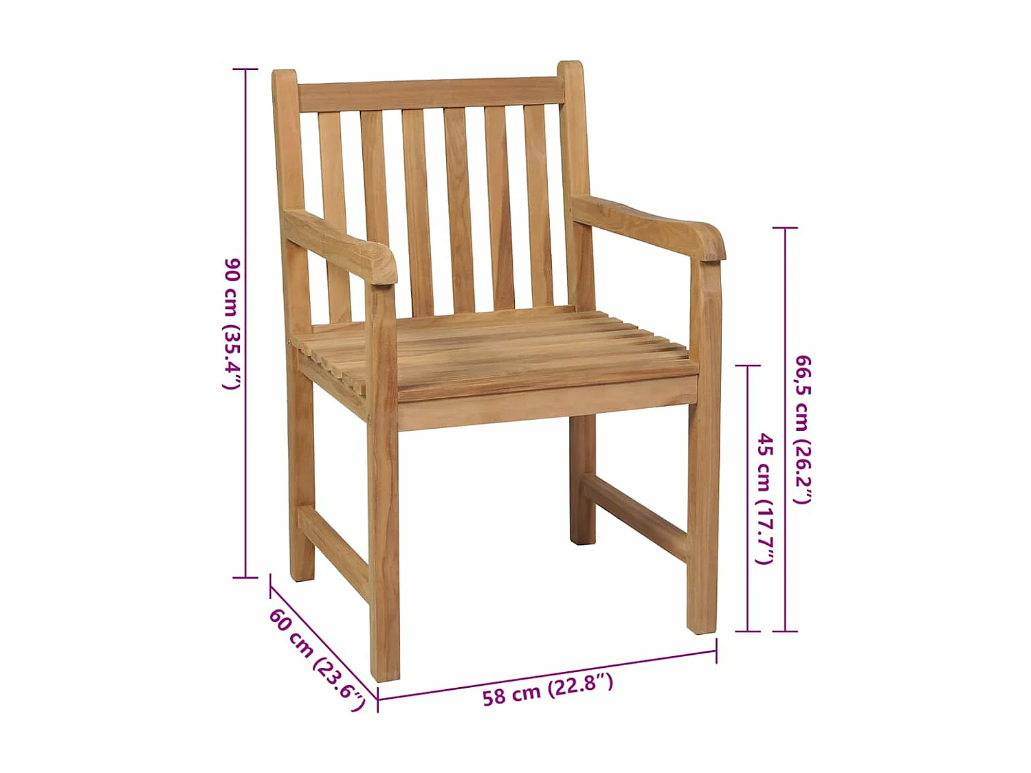 Set di 2 sedie da giardino e cuscini antracite Legno di teak